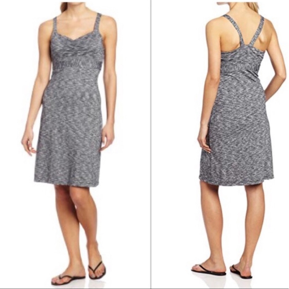Prana Gray & Black Sleeveless Amaya Dress Size Small